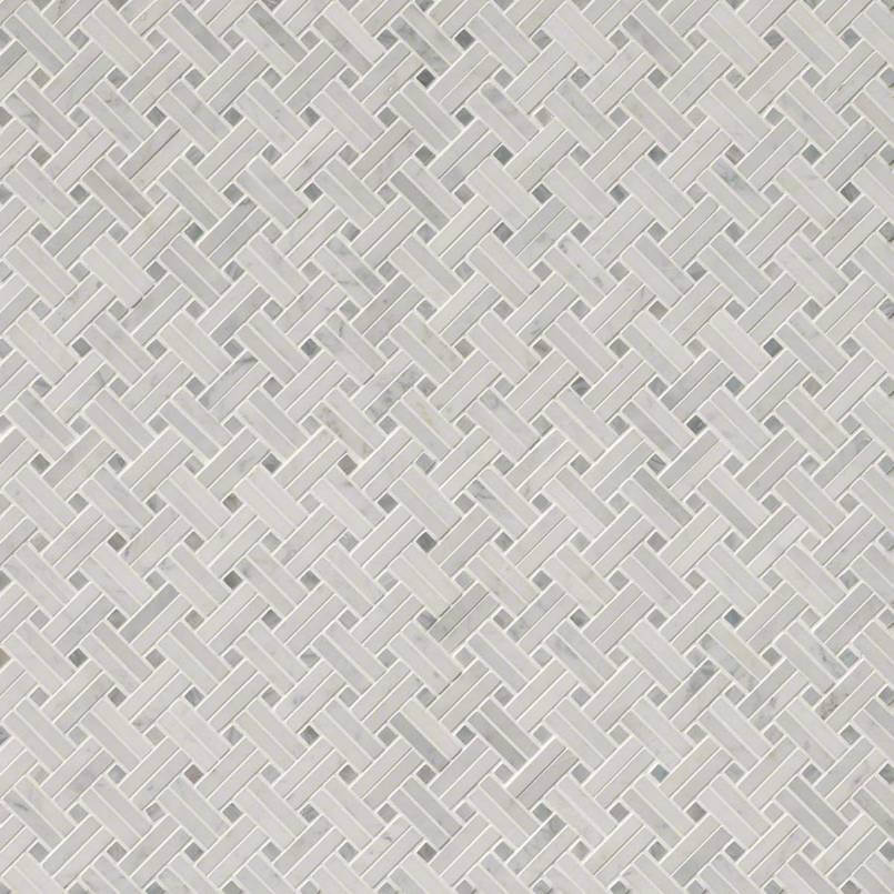 CARRARA WHITE BASKETWEAVE MOSAIC Mosaic - Shop at Home Craft Studio - 2