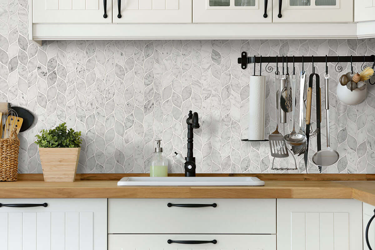 CARRARA WHITE BLANCO HONED Floor or Wall Tile - Shop at Home Craft Studio - 4