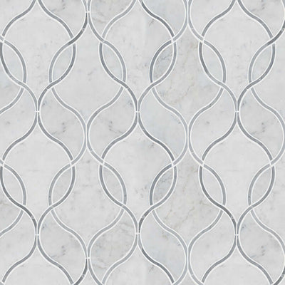 CARRARA WHITE ELLIPSIS POLISHED Floor or Wall Tile, Mosaic - Shop at Home Craft Studio - 2