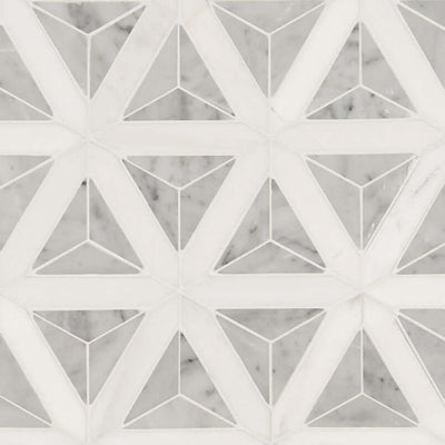 CARRARA WHITE FACETED POLISHED Floor or Wall Tile - Shop at Home Craft Studio - 1