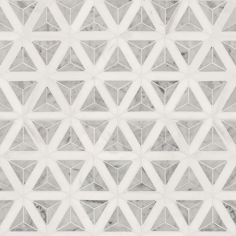 CARRARA WHITE FACETED POLISHED Floor or Wall Tile - Shop at Home Craft Studio - 2