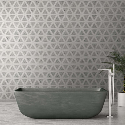 CARRARA WHITE FACETED POLISHED Floor or Wall Tile - Shop at Home Craft Studio - 4