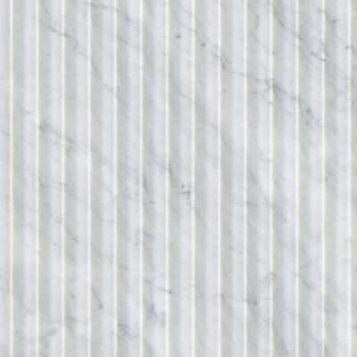CARRARA WHITE VALENTINO FLUTO 12X24 HON Floor or Wall Tile - Shop at Home Craft Studio - 1