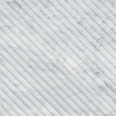 CARRARA WHITE VALENTINO FLUTO 12X24 HON Floor or Wall Tile - Shop at Home Craft Studio - 3