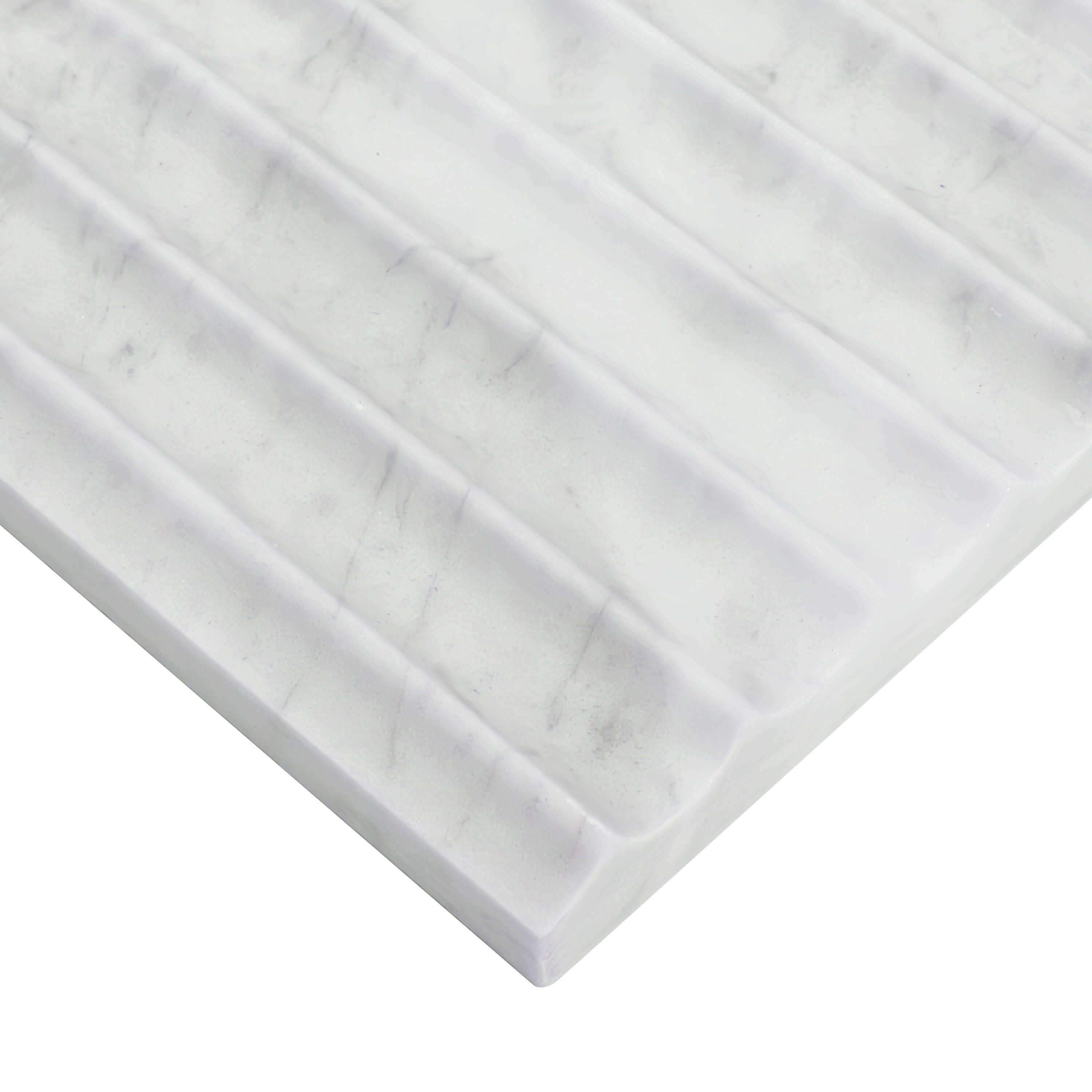CARRARA WHITE VALENTINO FLUTO 12X24 HON Floor or Wall Tile - Shop at Home Craft Studio - 4