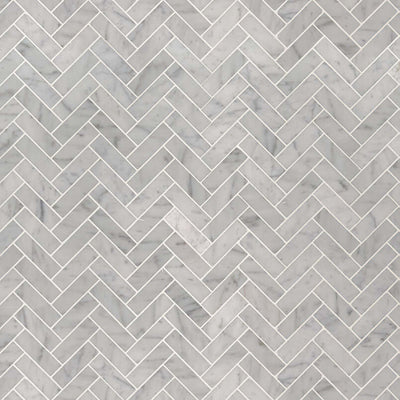 CARRRARA WHITE HERRINGBONE MOSAIC Mosaic - Shop at Home Craft Studio - 2