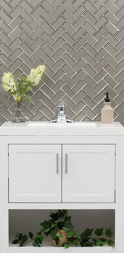 CHAMPAGNE BEVEL HERRINGBONE Wall Tile - Shop at Home Craft Studio - 5