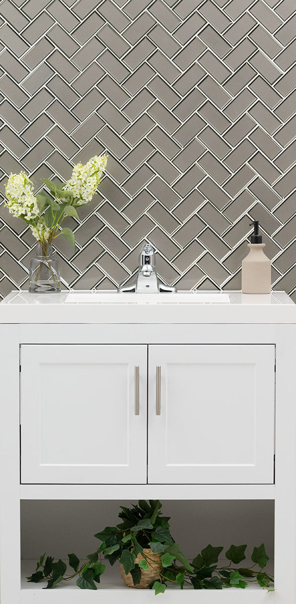 CHAMPAGNE BEVEL HERRINGBONE Wall Tile - Shop at Home Craft Studio - 5