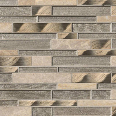 CHAMPAGNE TOAST INTERLOCKING Mosaic, Wall Tile, Floor or Wall Tile - Shop at Home Craft Studio - 1