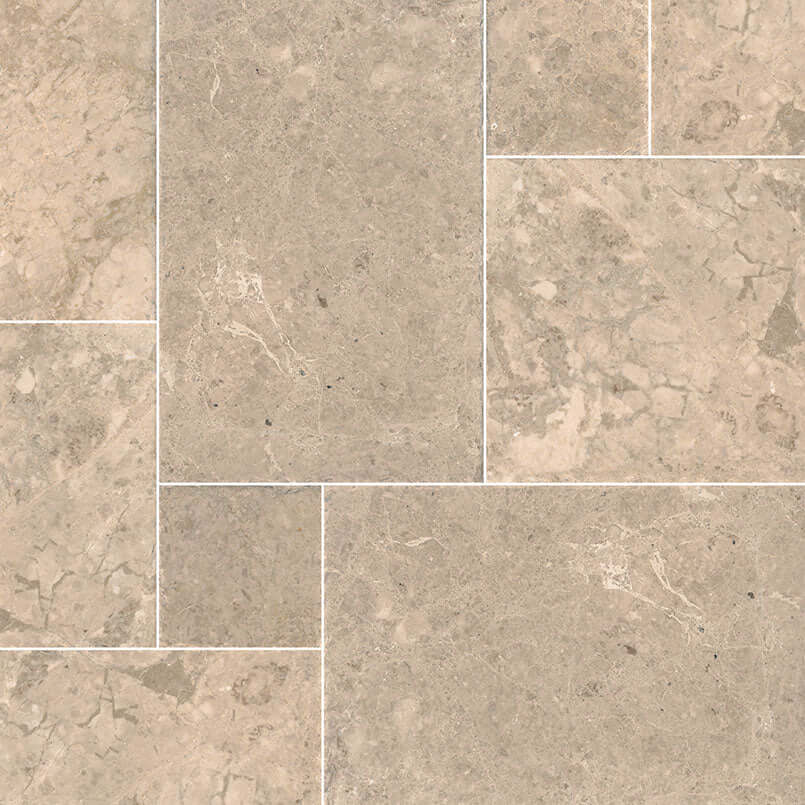 CREMA CAPPUCCINO VERSAILLES PATTERN Floor or Wall Tile, Mosaic - Shop at Home Craft Studio - 1