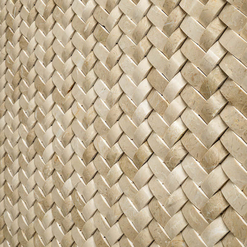 CREMA HERRINGBONE ARCHED MOSAIC Mosaic, Floor or Wall Tile - Shop at Home Craft Studio - 2