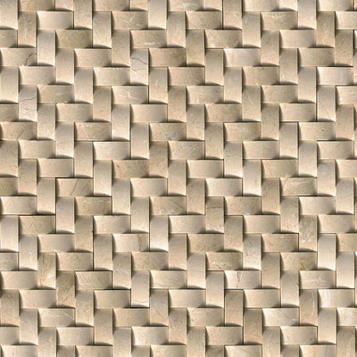 CREMA HERRINGBONE ARCHED MOSAIC Mosaic, Floor or Wall Tile - Shop at Home Craft Studio - 4