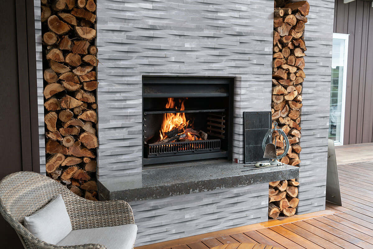 Cosmic Gray Split Face Corner Stacked Stone Panels - Shop at Home Craft Studio - 5