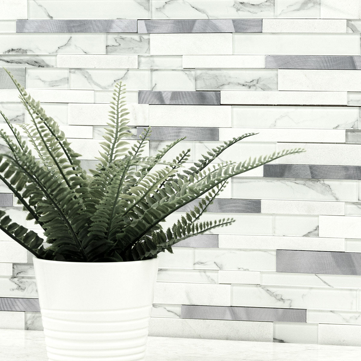 DENALI FROST INTERLOCKING PEEL AND STICK Stik Wall Tile - Shop at Home Craft Studio - 5