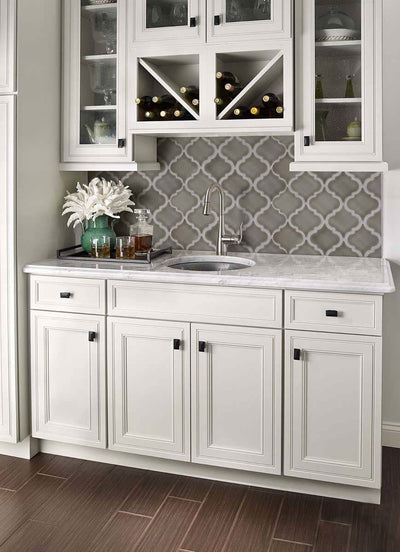 DOVE GRAY ARABESQUE Backsplash & Wall Tile - Shop at Home Craft Studio - 3