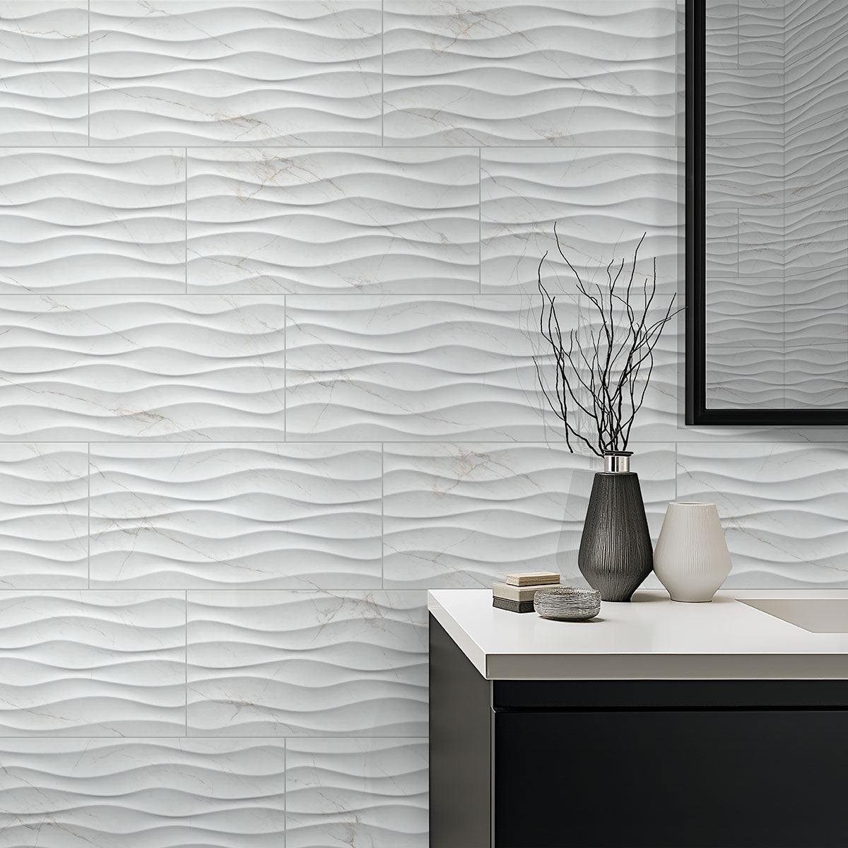 DYMO CALACATTA WAVY WHITE 12X24 Ceramic Tile - Shop at Home Craft Studio - 9