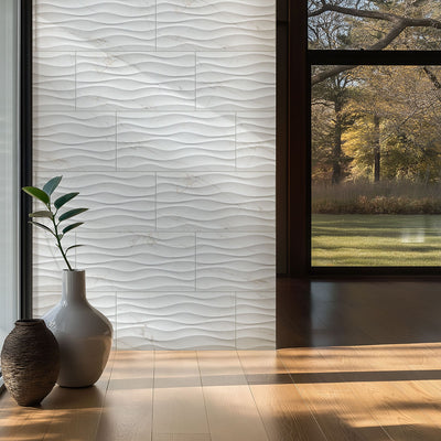 DYMO CALACATTA WAVY WHITE 12X24 Ceramic Tile - Shop at Home Craft Studio - 10