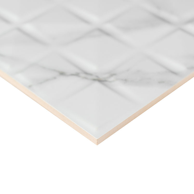 DYMO STATUARY CHEX WHITE 12X24 GLOSSY Ceramic Tile - Shop at Home Craft Studio - 3