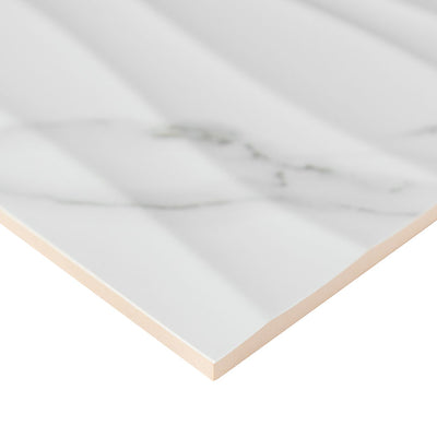 DYMO STATUARY WAVY WHITE 12X24 GLOSSY Tile - Shop at Home Craft Studio - 3