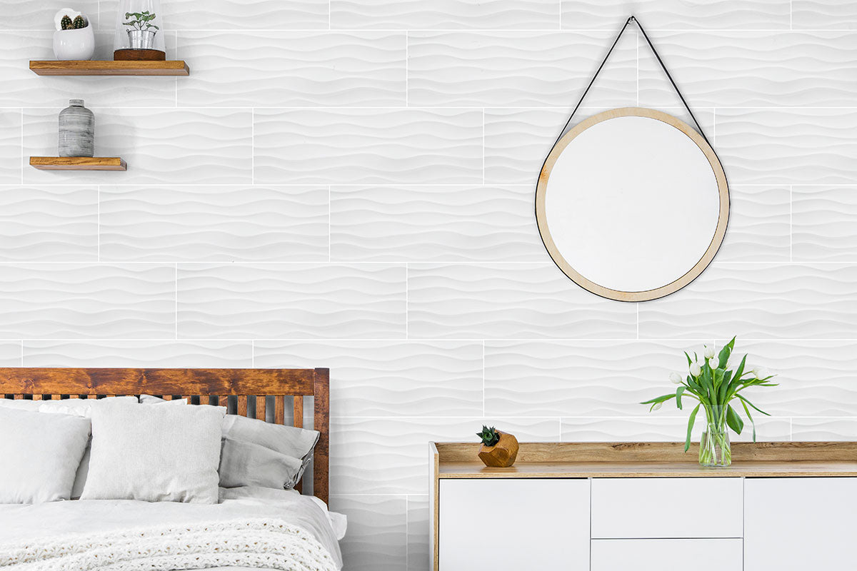 DYMO WAVY WHITE 12X24 Wall Tile - Shop at Home Craft Studio - 7