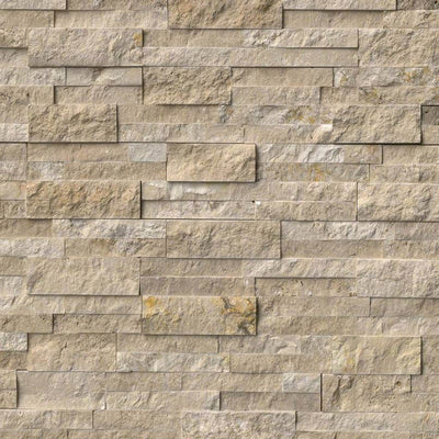 Durango Cream Splitface Ledger Corner Stacked Stone Panels - Shop at Home Craft Studio - 2