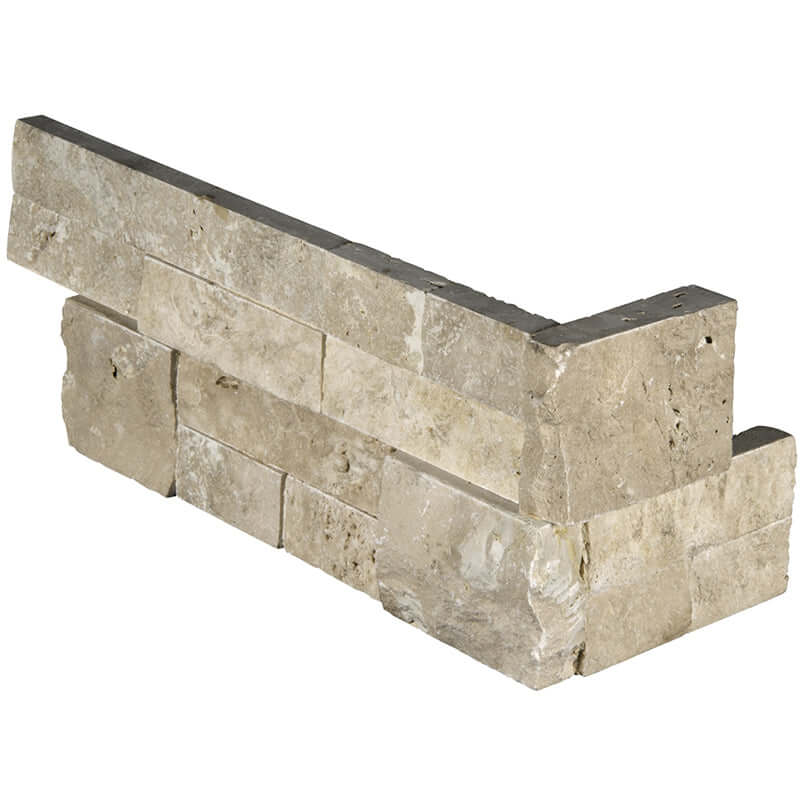 Durango Cream Splitface Ledger Corner Stacked Stone Panels - Shop at Home Craft Studio - 3