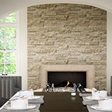 Durango Cream Splitface Ledger Corner Stacked Stone Panels - Shop at Home Craft Studio - 7