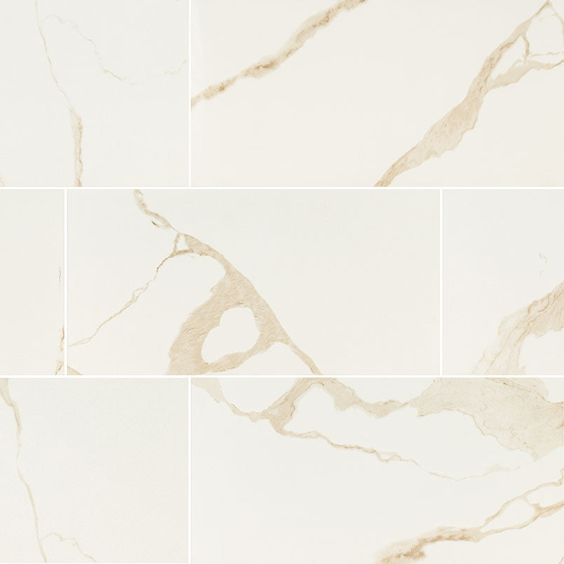 EDEN CALACATTA 12X24 MATTE Floor or Wall Tile - Shop at Home Craft Studio - 1