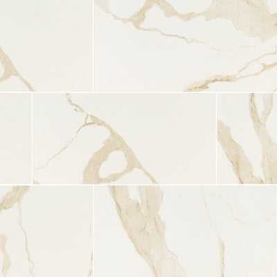 EDEN CALACATTA 12X24 POLISHED Floor or Wall Tile - Shop at Home Craft Studio - 1