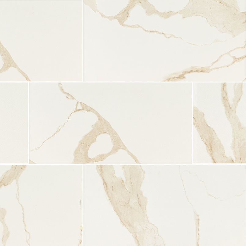 EDEN CALACATTA 12X24 POLISHED Floor or Wall Tile - Shop at Home Craft Studio - 1