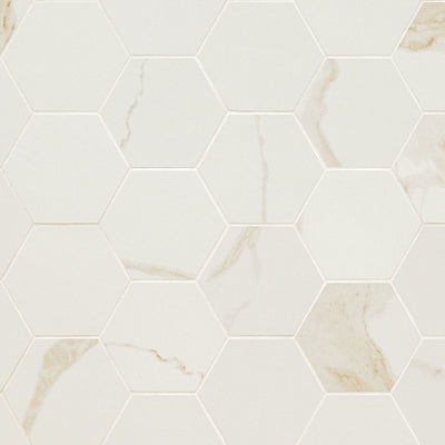 EDEN CALCATTA 3X3 HEXAGON MATTE Floor or Wall Tile - Shop at Home Craft Studio - 1