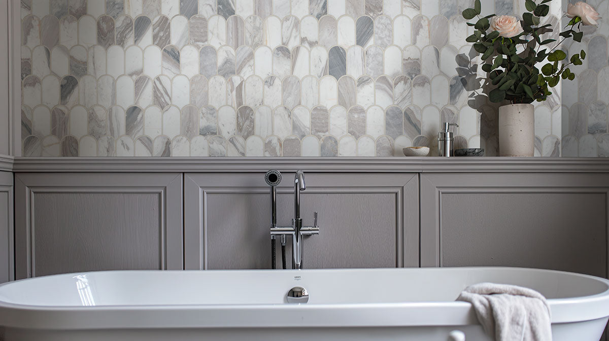 EDESSA SCALLOP POLISHED Floor or Wall Tile, Mosaic - Shop at Home Craft Studio - 9
