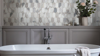 EDESSA SCALLOP POLISHED Floor or Wall Tile, Mosaic - Shop at Home Craft Studio - 9