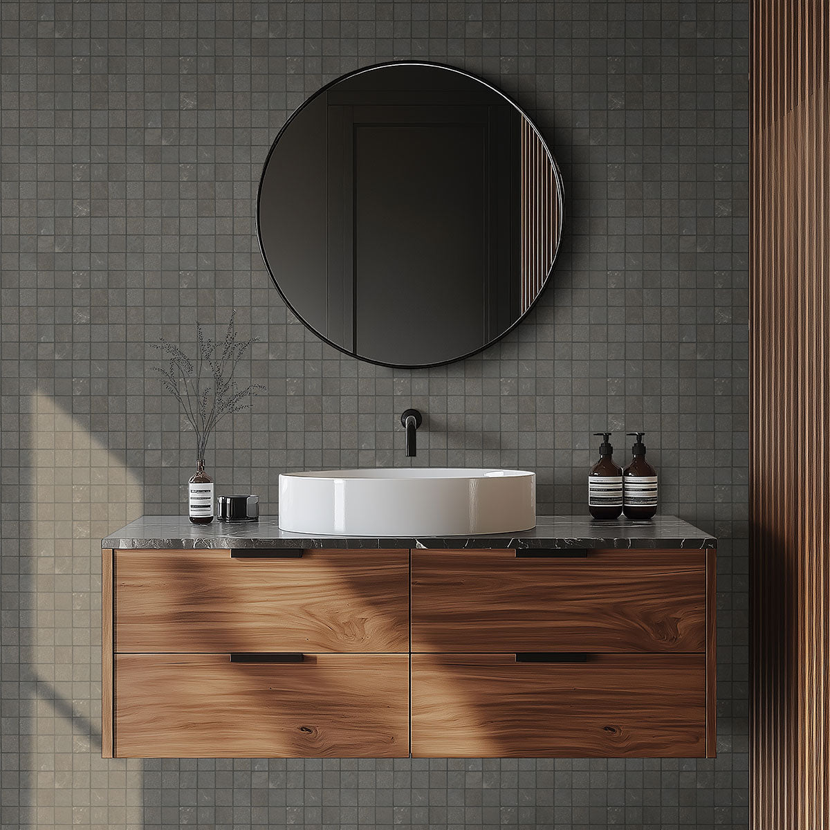 ELBE OBSIDIAN 12X24 LAPPATPO 3D Floor or Wall Tile, Mosaic, Trims & Pencils, Bullnose - Shop at Home Craft Studio - 3