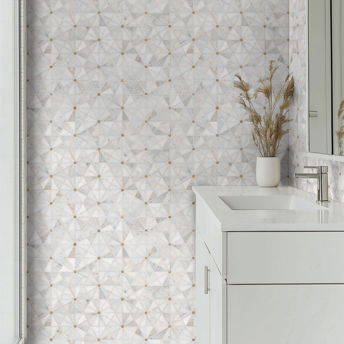 ELEGANTE PINWHEEL GOLD Mosaic, Wall Tile - Shop at Home Craft Studio - 4