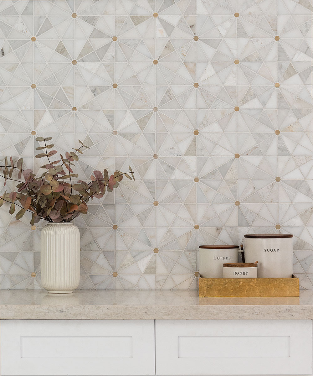 ELEGANTE PINWHEEL GOLD Mosaic, Wall Tile - Shop at Home Craft Studio - 12