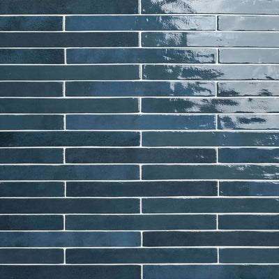 FLAMENCO HALE NAVY 2X18 GLOSSY Floor or Wall Tile - Shop at Home Craft Studio - 1