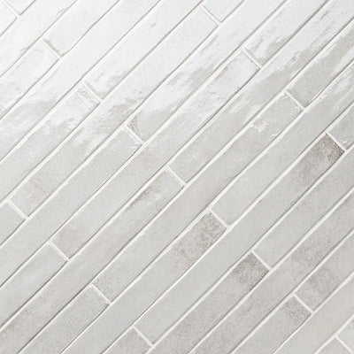 FLAMENCO PRINCESS WHITE 2X18 GLOSS Floor or Wall Tile - Shop at Home Craft Studio - 2