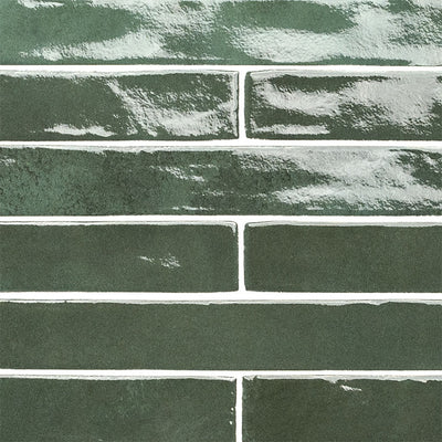 FLAMENCO RACING GREEN 2X18 GLOSSY Floor or Wall Tile - Shop at Home Craft Studio - 4