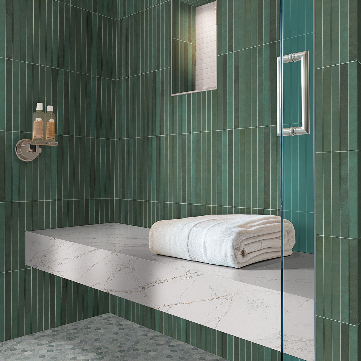 FLAMENCO RACING GREEN 2X18 GLOSSY Floor or Wall Tile - Shop at Home Craft Studio - 11