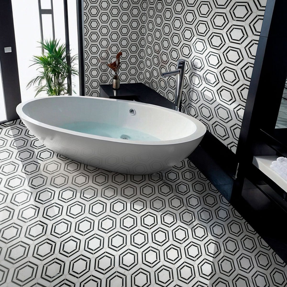 GEORAMA NERO Floor or Wall Tile, Mosaic - Shop at Home Craft Studio - 3