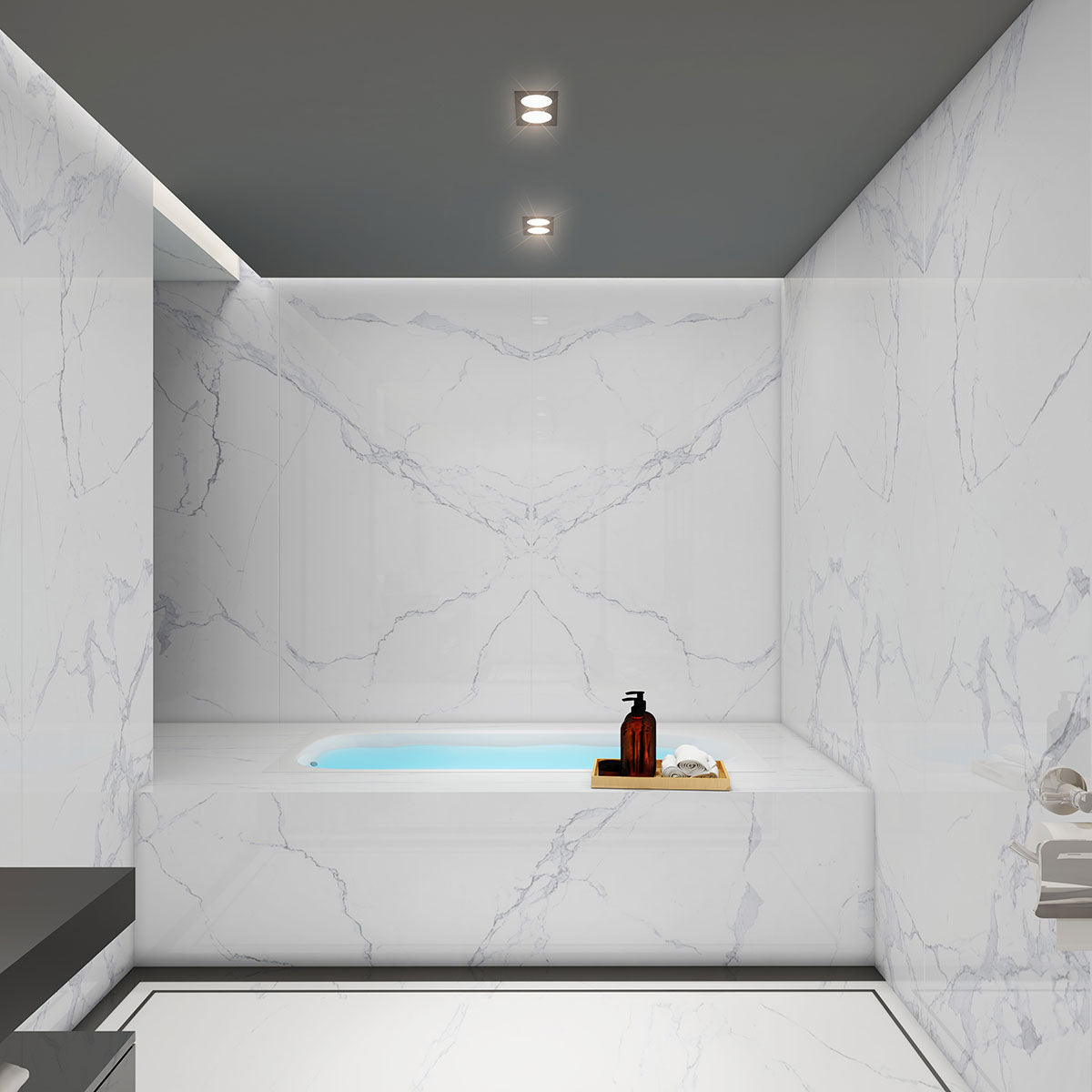 GLACIER PEARL 32X96 POLISHED SETS Floor or Wall Tile - Shop at Home Craft Studio - 7