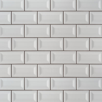 GRAY GLOSSY 3X6 INVERTED BEVELED Wall Tile - Shop at Home Craft Studio - 2