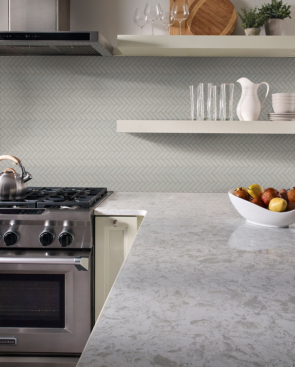 GRAY GLOSSY HERRINGBONE 6MM Mosaic - Shop at Home Craft Studio - 3