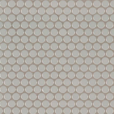 GRAY GLOSSY PENNY ROUND Mosaic, Floor or Wall Tile - Shop at Home Craft Studio - 1