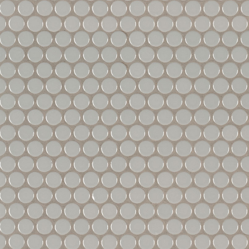 GRAY GLOSSY PENNY ROUND Mosaic, Floor or Wall Tile - Shop at Home Craft Studio - 1