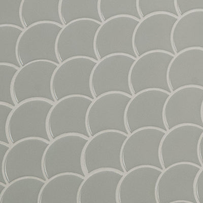 GRAY SCALLOP GLOSSY 6MM Mosaic, Wall Tile - Shop at Home Craft Studio - 2