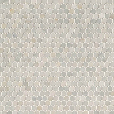 GREECIAN WHITE 1 HEXAGON MOSAIC Mosaic, Floor or Wall Tile - Shop at Home Craft Studio - 2
