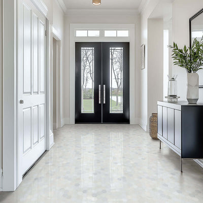 GREECIAN WHITE 2" HEXAGON Mosaic - Shop at Home Craft Studio - 4