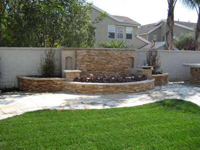 Golden White Ledger Corner Stacked Stone Panels - Shop at Home Craft Studio - 2